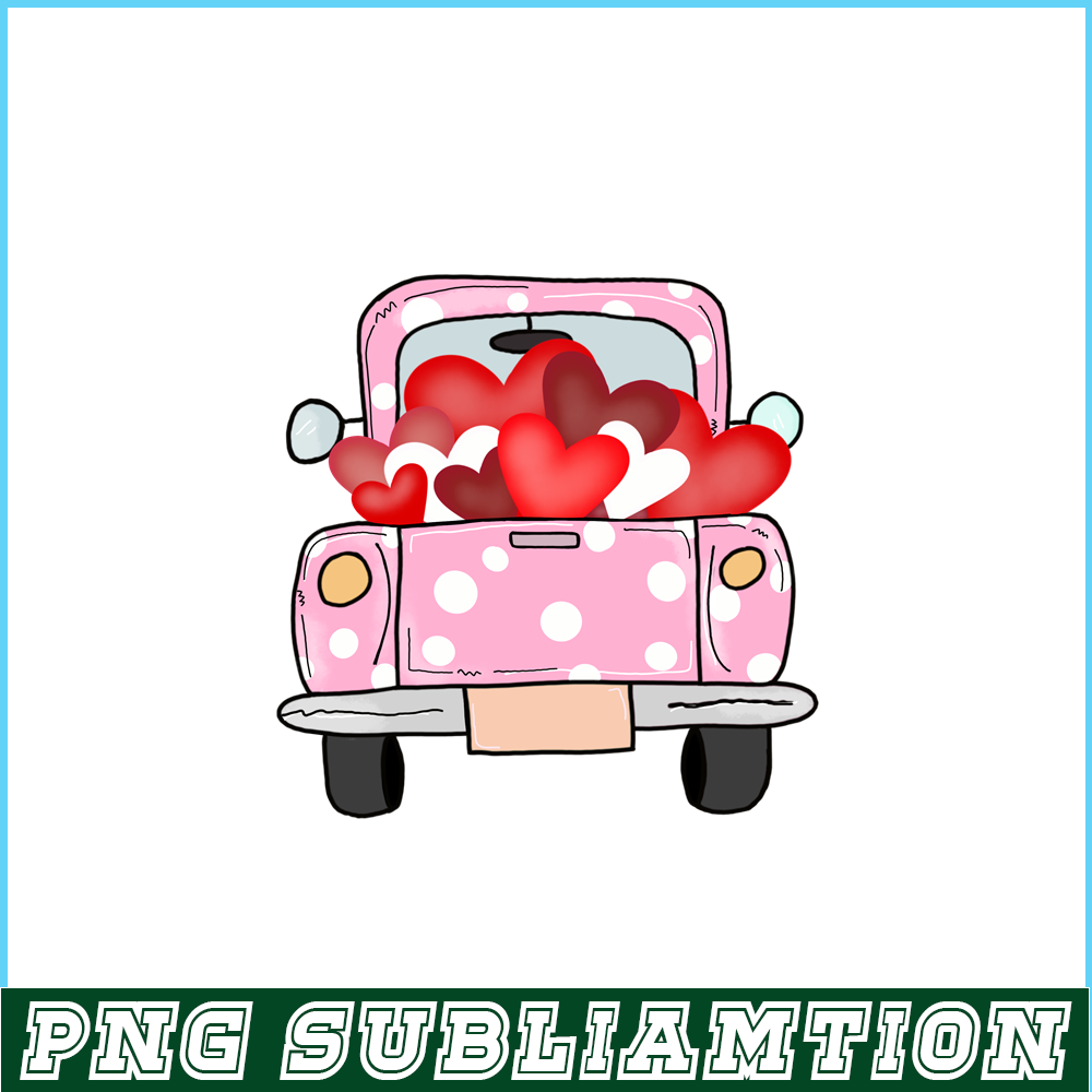VLT211023101-Truck With Hearts PNG, Sweet Valentine PNG, Valentine Holidays PNG.png