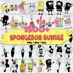 1500 spongebob svg,layered files,cricut svg files,svg bundle layered files,digital download ,svg for cricut