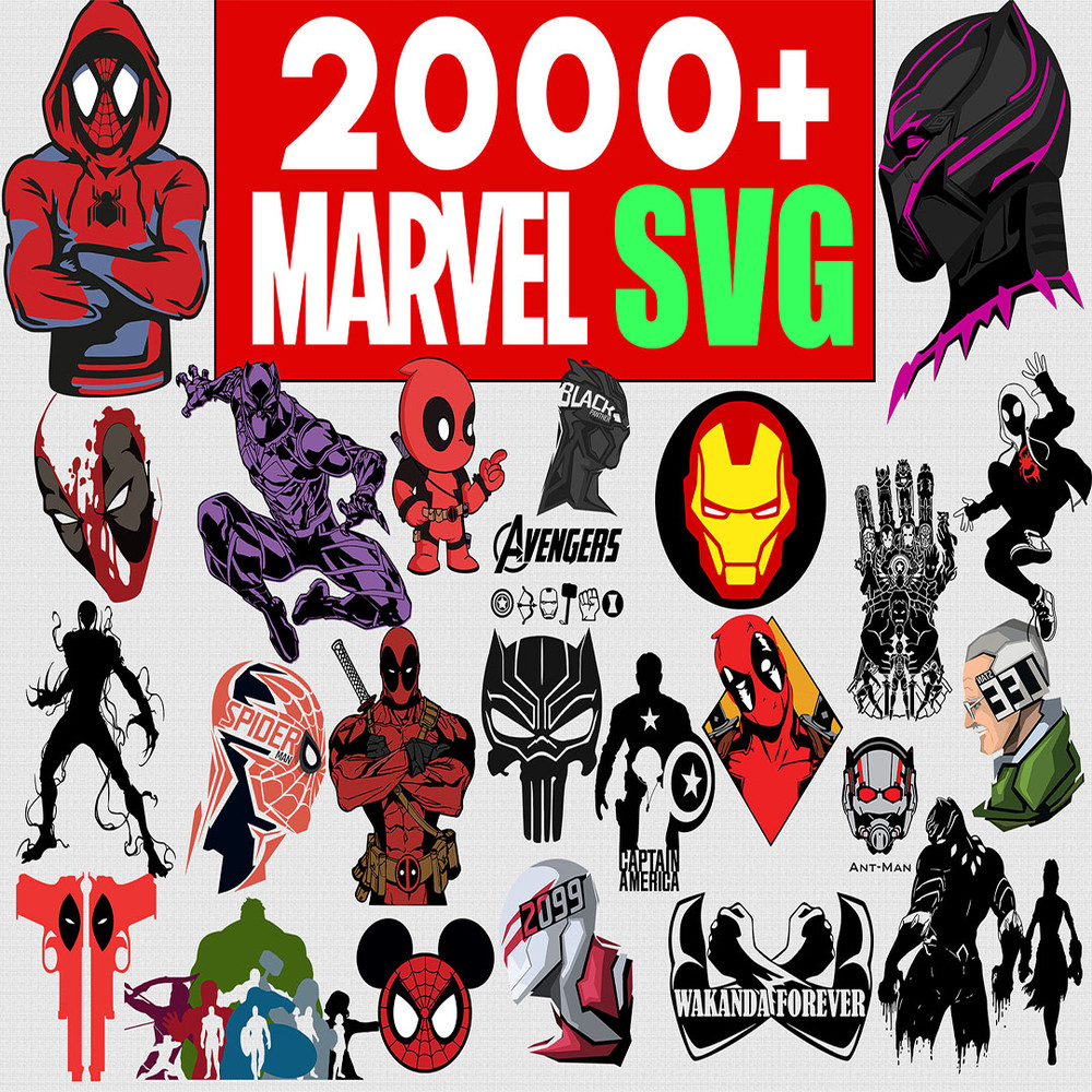 2000 Avengers Svg Bundle, Avengers Svg, Cricut, Cut Files, Layered Digital Vector File, Layered Files.jpg