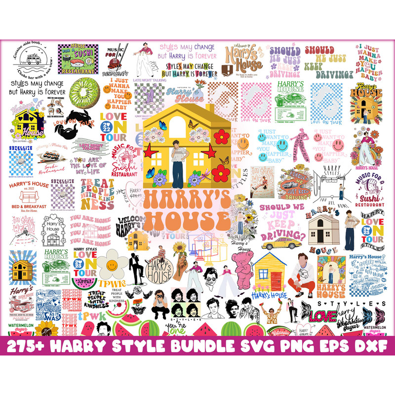 Harrys House bundle svg png eps dxf, Harry Style Design, SVG Bundle, Digital Download.jpg