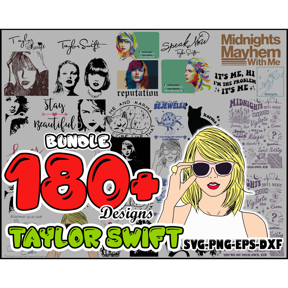 Taylor Swift Design Svg, Taylor Swift Svg, Singer Svg, Famous Singer Svg,Taylor Swift Albums Bundle.jpg