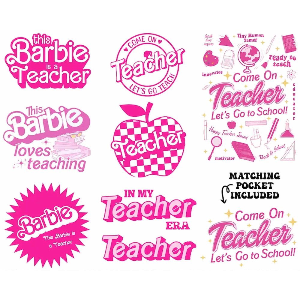 Barbi Svg Bundle, SVG, Princess Silhouette, pink doll Svg, Girl Svg, Sticker Clipart, Svg Files for Cricut ,Svg , Png , Dxf.jpg