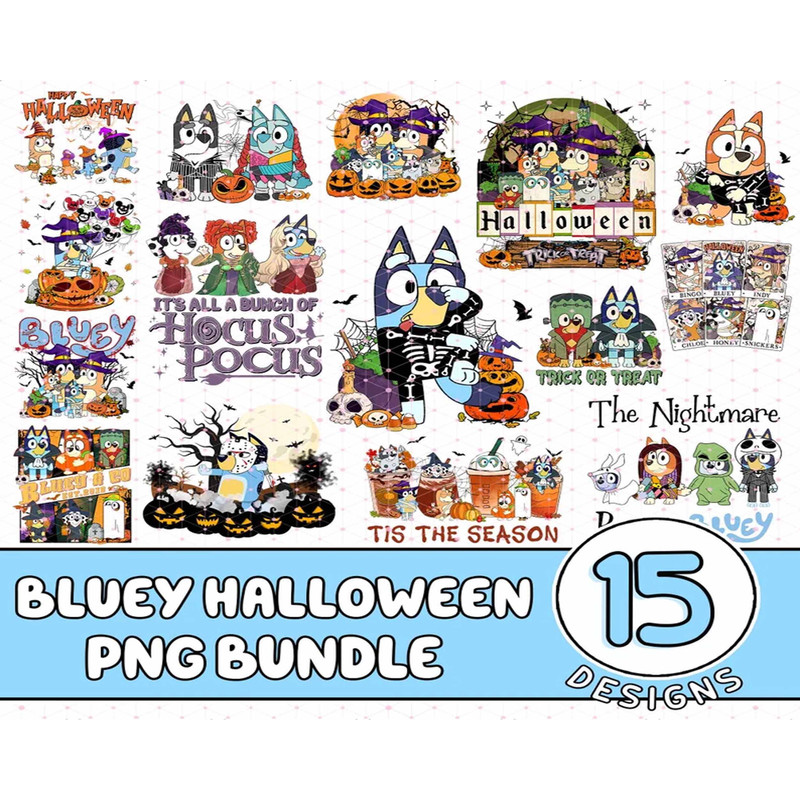 Celebrate Halloween with Bluey, Bluey Halloween PNG SVG DXF Files for Cricut, Shirts Mugs Hoodies.jpg