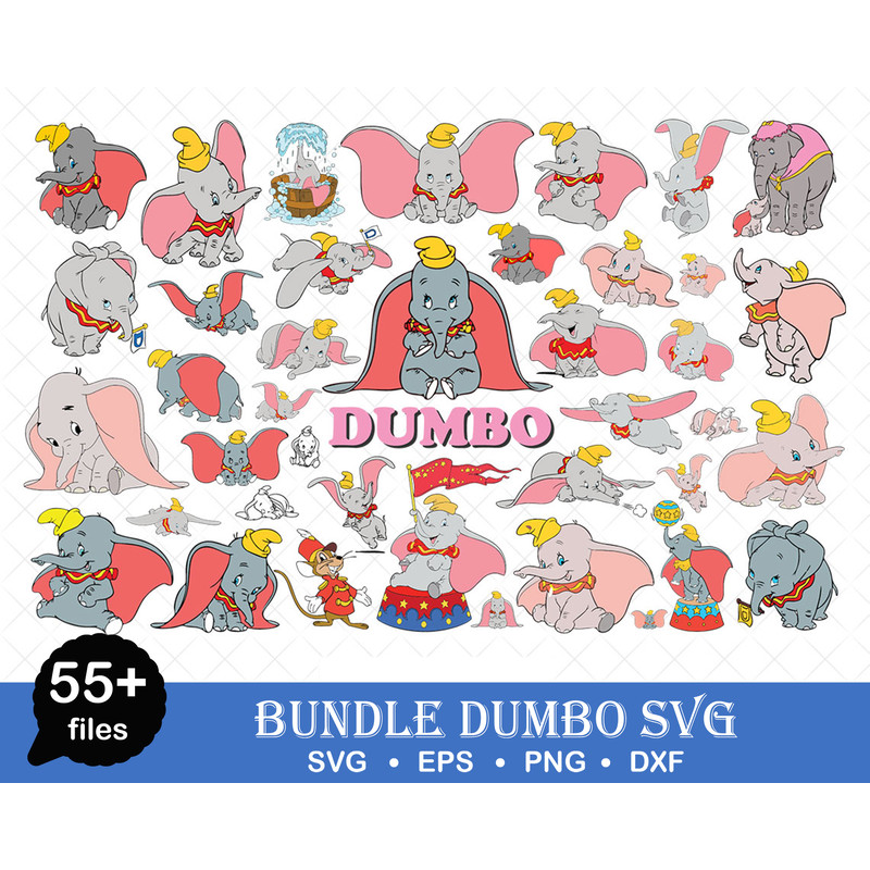 Dumbo SVG Bundle, Dumbo Birthday svg, Digital File, Instant Download, svg files for cricut.jpg