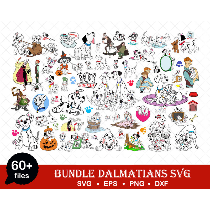 New Dalmatian Svg Bundle , Dog Svg , Cut Files for Cricut And Laser Engraving ,Dog bundle svg and Dxf Files.jpg