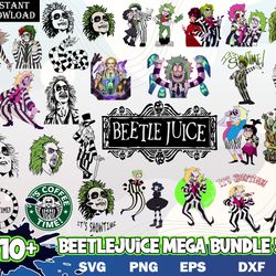 beetlejiuce bundle svg, png, eps, dxf, halloween svg images, digital file, digital download