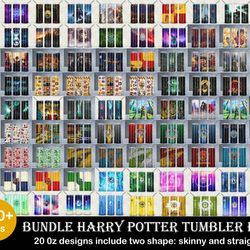 tumbler harry potter bundle, harry potter png, sublimation tumbler bundle, 20oz skinny tumbler bundle