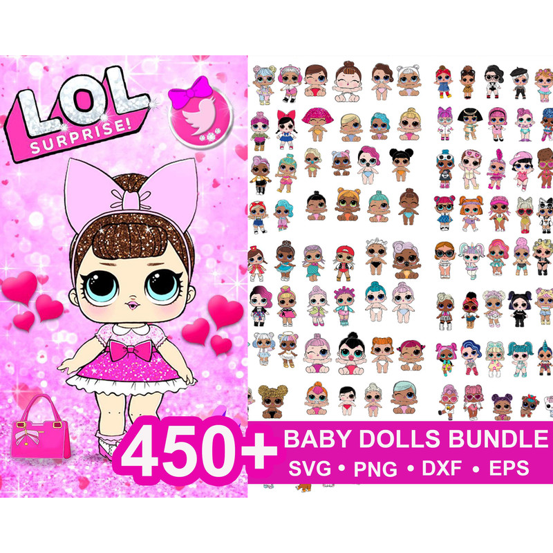 Baby dolls bundle svg, Baby dolls svg dxf eps png, cricut, for Cricut, Silhouette, Digital Download.jpg
