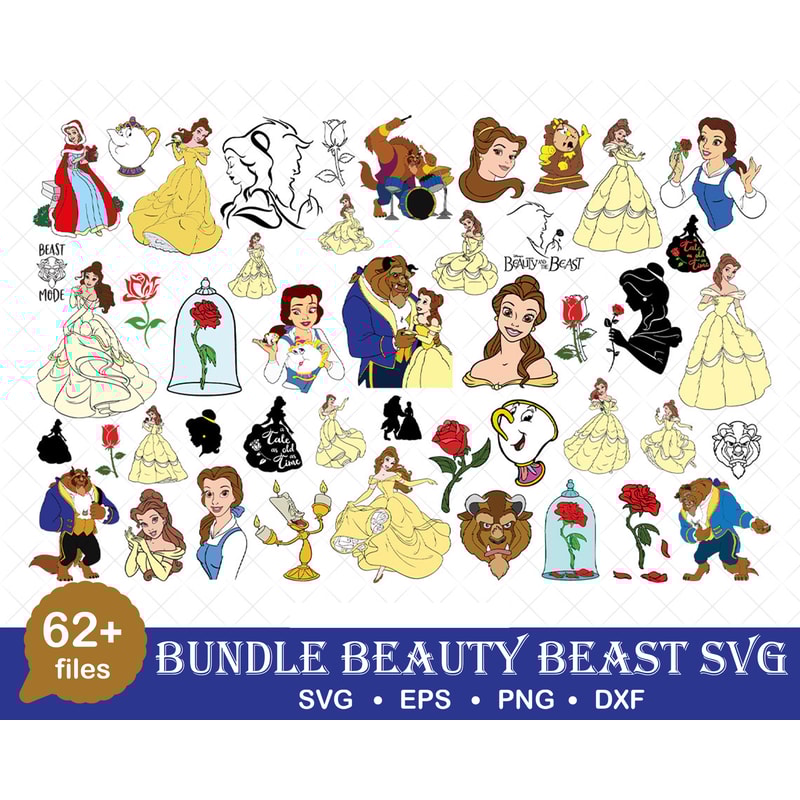 Beauty and Beast SVG, Belle PNG Clipart Bundle, Beauty and the Beast SVG, Instant Digital Download, Princess shirt.jpg