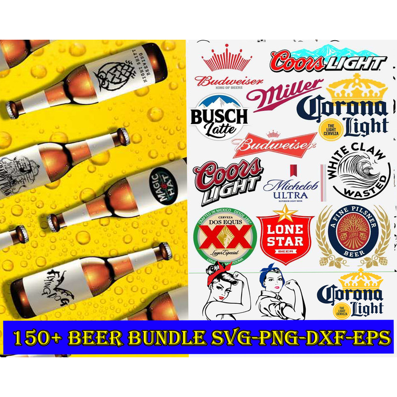 Beer Clipart Label Bundle Set,  Beer Clip art PNG JPG SVG, Watercolour, Transparent Background, Scrapbooking, Label Making.jpg