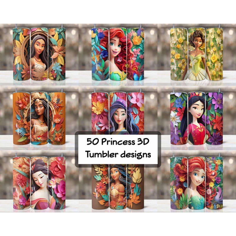 Cartoon Princess, mouse, duck Tumbler Design , magic kingdom Sublimation Designs Downloads - 20 oz tumbler sublimation image Design.jpg