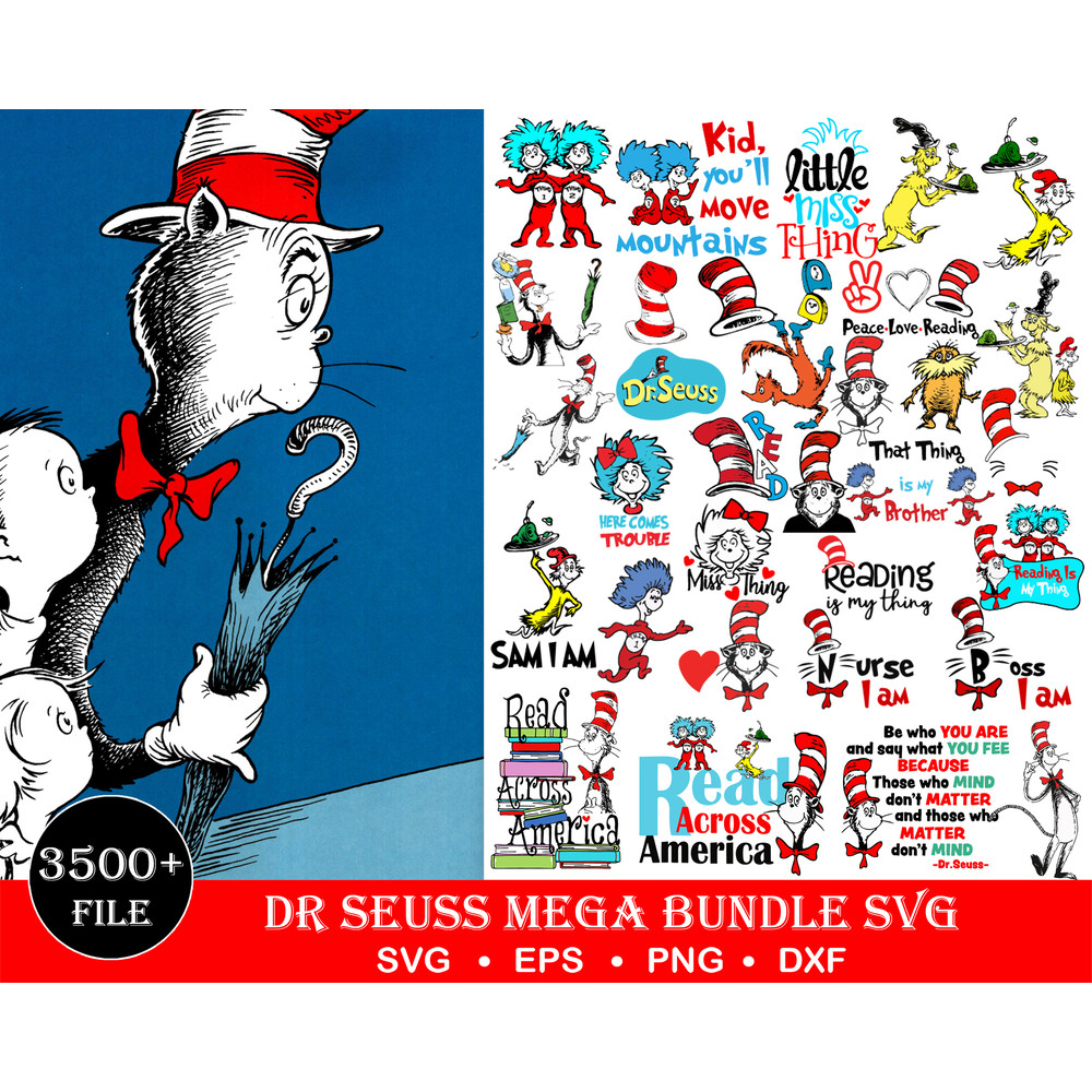 Files Dr Seuss Svg Bundle Layered Item, Dr. Seuss Quotes Cat In The Hat Svg Clipart, Cricut, Digital Vector Cut File, Cat And The Hat.jpg