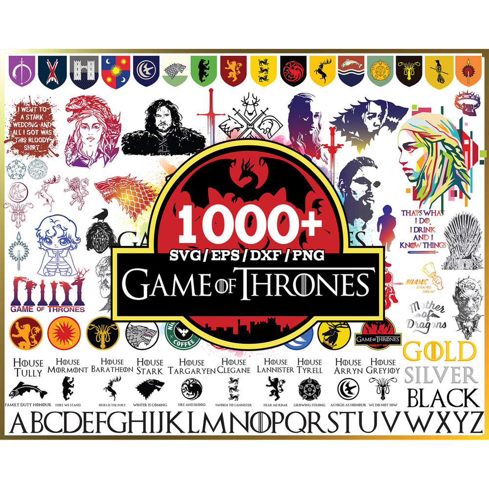 Game of throne SVG Bundle, svg cut files for cricut, Svg Files For Cricut, Mega Svg bundle, Silhouette, Instant Download.jpg