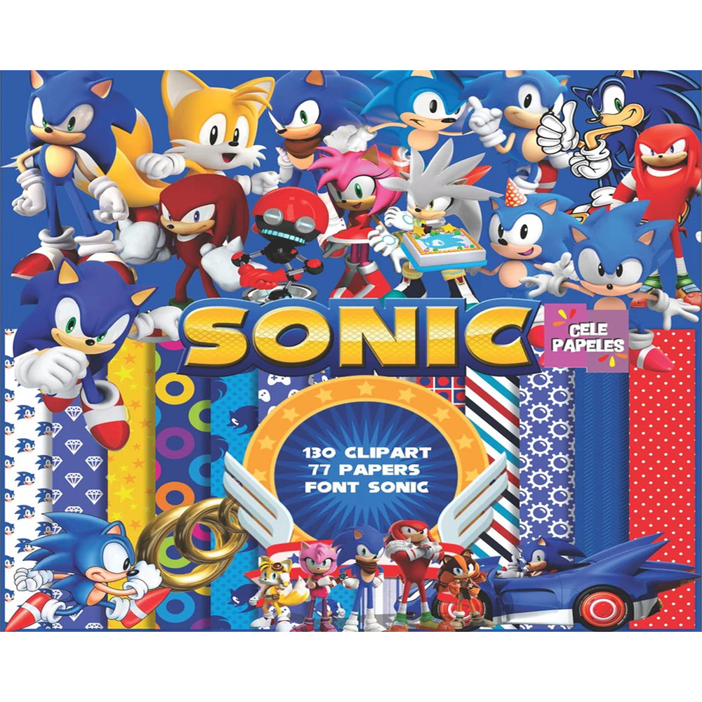 MEGA bundle Soonic Digital Set - Clipart images - Soonic PNG - Soonic Digital Papers -300 DPI - Instant download.jpg