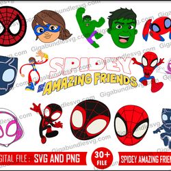 spidey and his amazing friends svg bundle, spidey and his amazing friends png, spidey svg, spidey shirt, spidey birthday