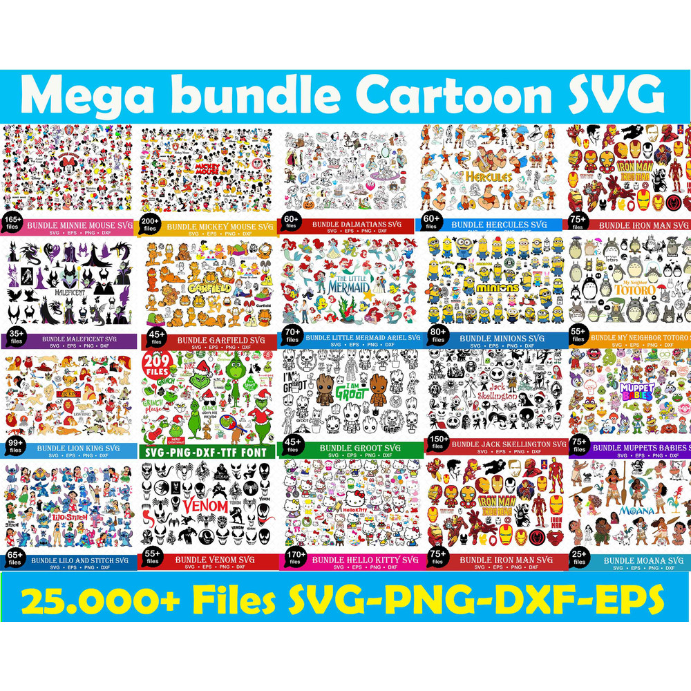 25k Files Cartoon Bundle SVG, Clipart, SVG Bundle, SVG for Tshirts, Looney Tune svg, svg Cartoon Bundle, Vectors svg, Vectors files, Vectors.jpg