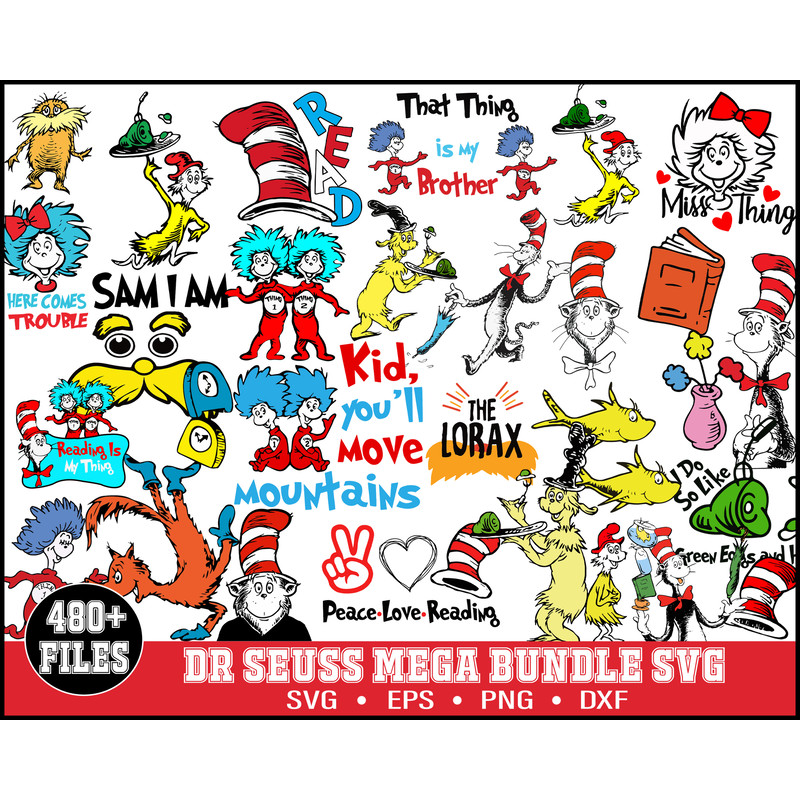 Dr seuss bundle svg, dr seuss svg, dr seuss quotes svg, png, dxf, eps digital file.jpg
