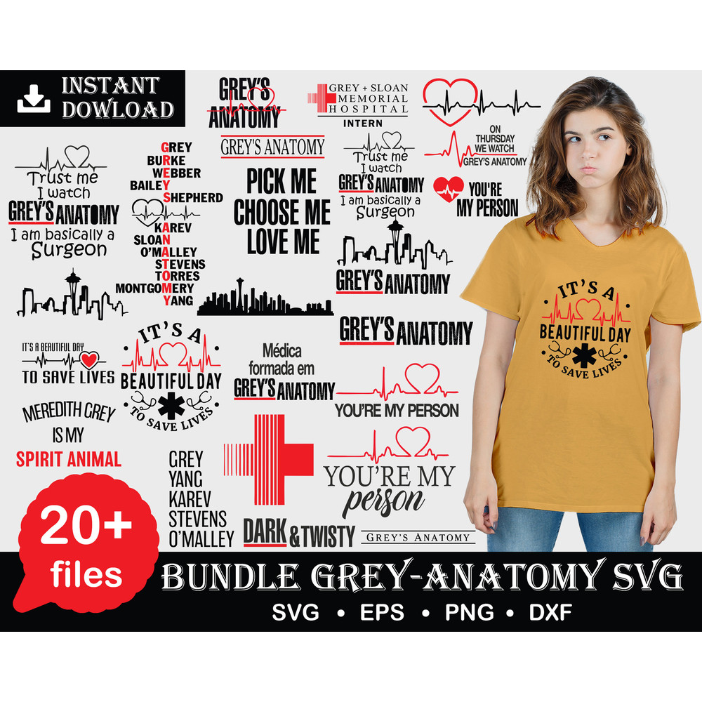 Greys Anatomy SVG Mega Bundle, PNG, Grey Sloan Memorial, You Are My Person Digital Download.jpg