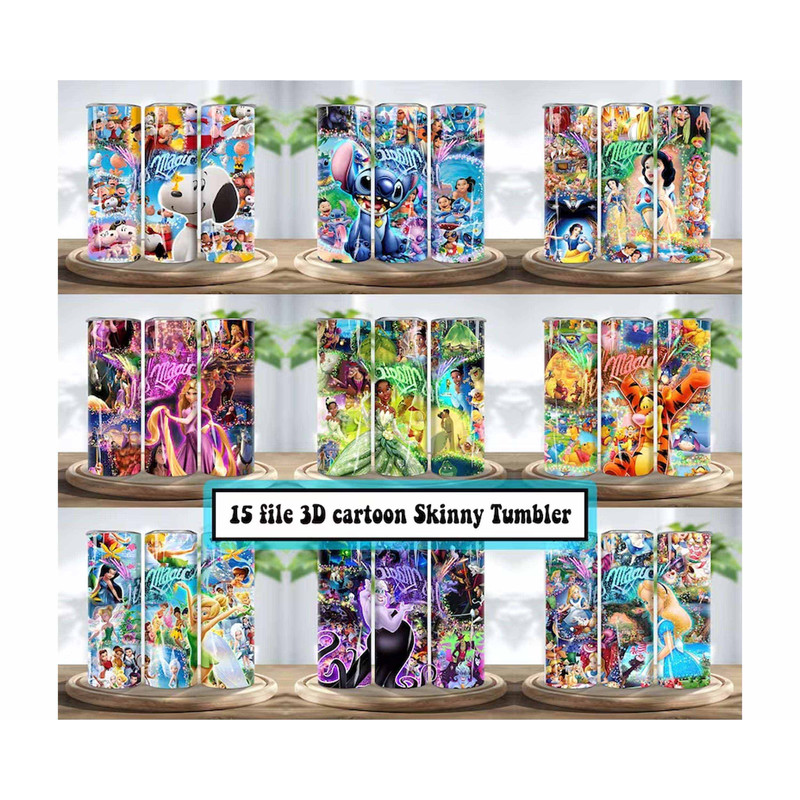 20oz Cartoon Tumbler Bundle, All Cartoon Character Sublimation, Kids Tumbler PNG, Sublimations, Cartoon Tumbler Designs 2.jpg