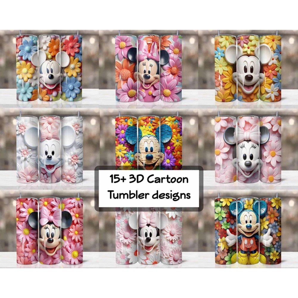3D Cartoon Tumbler Wrap Png 3D Tumbler Design Skinny Sublimation Digital Download, style Inflated Sublimation Tumbler 1.jpg