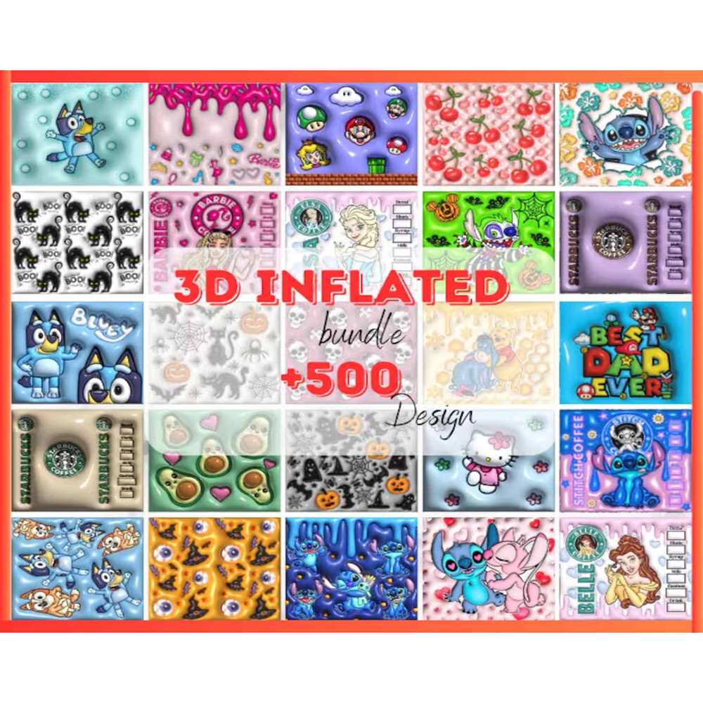 3D Tumbler Sublimation Design Bundle, Straight Designs, Wrap PNG, 3D.jpg