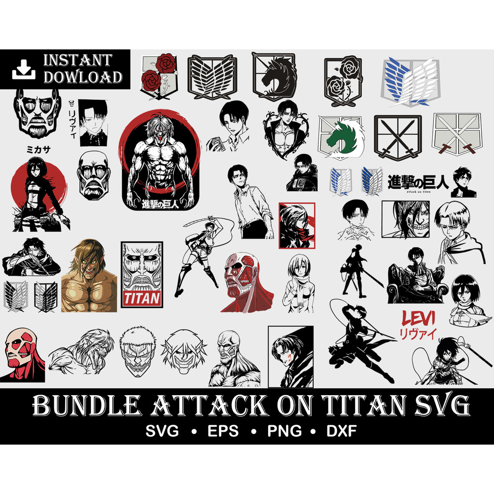 Attack On Titan Svg, Anime Svg, SVG bundle, Anime Bundle, T-shirt Svg, T-shirt Svg Bundle, Wings Of Freedom Bundle, Anime Png, Png.jpg
