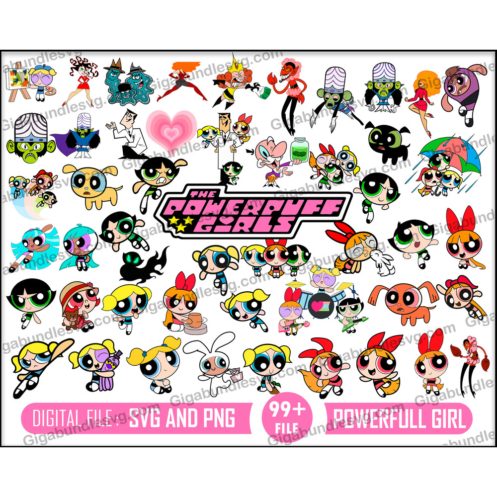 Powerpuff Girls SVG, Powerpuff Svg Bundle, Powerpuff Girls Png, Powerpuff Girl Cricut Files, The Powerpuff Girls svg.jpg