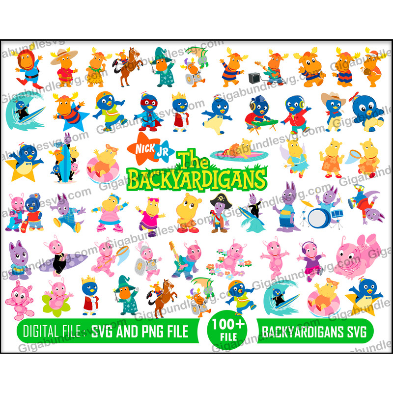 The backyardigans svg bundle, backyardigans clip art, uniqua, Pablo, tyrone, austin, tasha.jpg