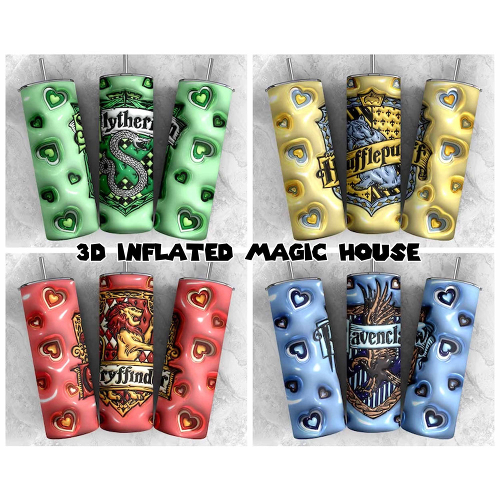 Wizard Inflated Tumbler Wrap PNG - 3D Puff Espresso Patronum 20oz Tumbler Sublimation - Skinny Tumbler Wrap - Instant Digital Download.jpg