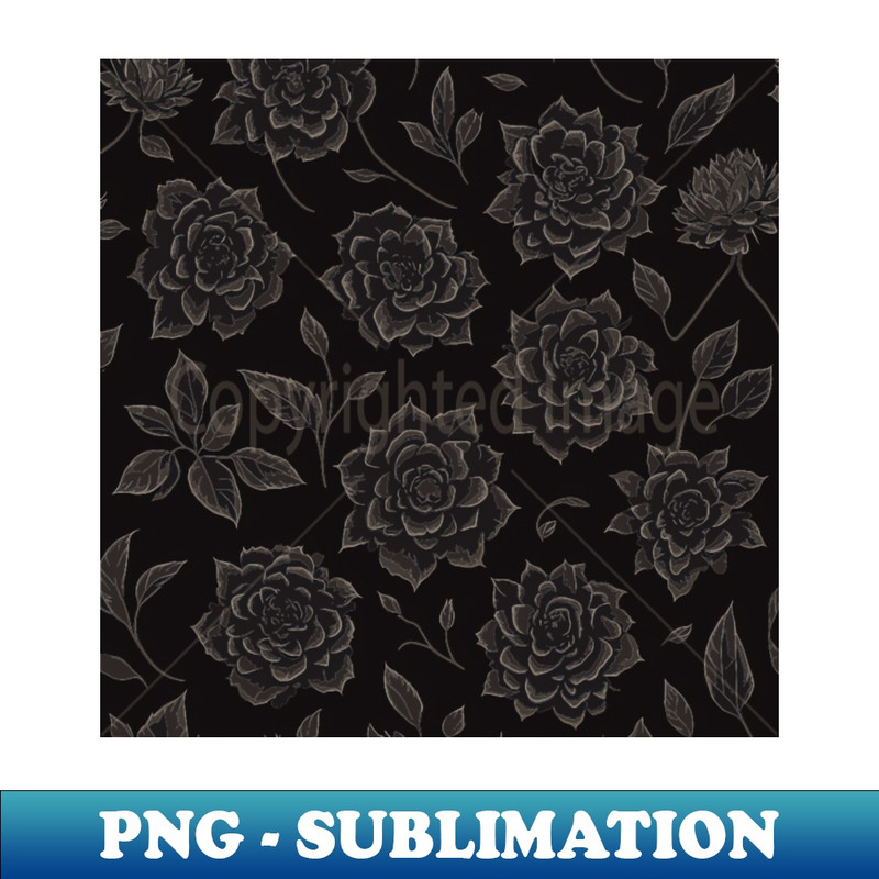 FM-6217_Chocolate Brown Flower and Leaves Pattern 4193.jpg
