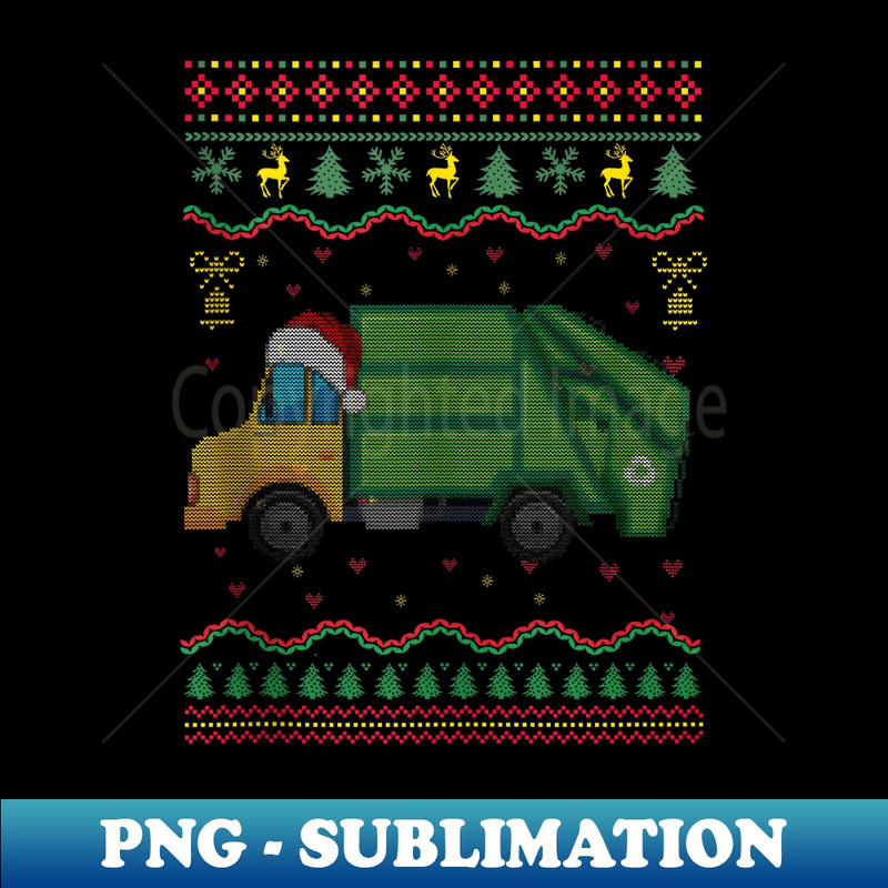 FQ-11943_Garbage Truck Santa Hat Ugly Christmas er Funny Novelty 0086.jpg