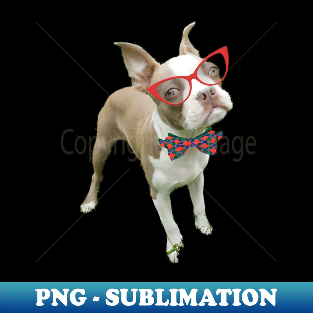 FT-7893_Cute nerd Lavender boston terrier wearing glasses 4201.jpg