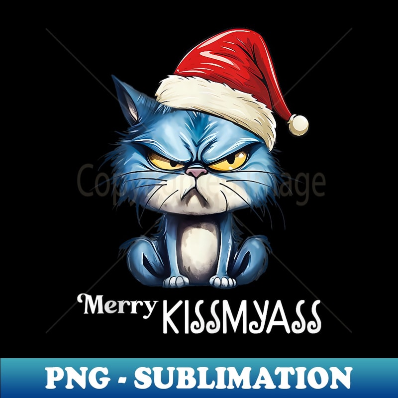 FZ-19033_Merry Kissmyass Funny Black Cat Christmas Cat Lover Xmas 0113.jpg