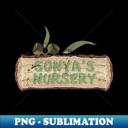 neighbours sonyas nursery logo distressed - high-resolution png sublimation file - fashionable and fearless