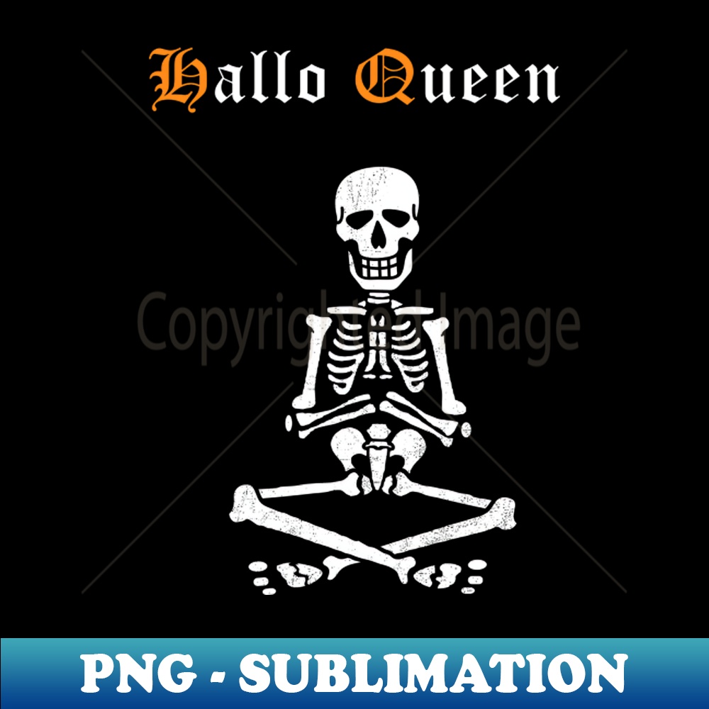 GD-13089_Hallo Queen Shirt Funny Witch Tshirt Scary Halloween Party Gift Skeleton Tee 6866.jpg