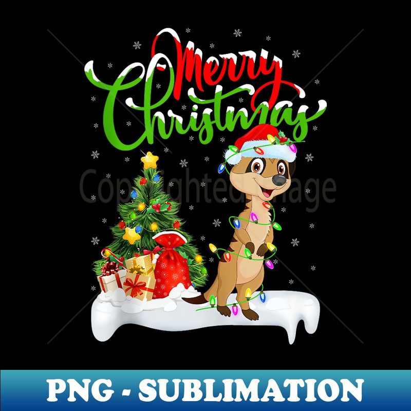 GD-13942_Holiday Xmas Tree Lighting Santa Hat Meerkat Christmas 0234.jpg