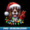 GH-21715_Peace Sign Hand English Springer Spaniel Santa Christmas Dog 0373.jpg