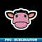 HD-3427_Beautiful Cow Head Sticker design vector illustration Animal object icon concept Farm animal cow cartoon character sticker design Eid Mubarak icon conce