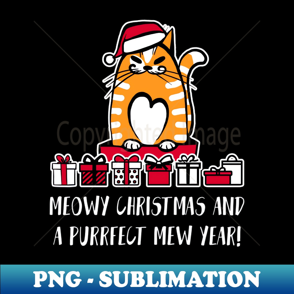 HG-18921_Meowy Christmas And A Purrfect Mew Year Shirt Cute Christmas Cat Tshirt Cat Boy Girl Holiday Gift Funny Cat Lover Christmas Tee 8464.jpg