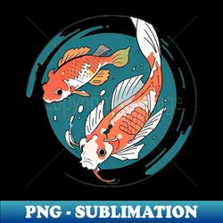 koi art in the water elegant variety of fish - premium sublimation digital download - perfect for creative projects