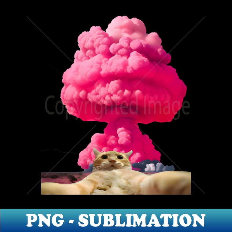 Cat Nuke Funny Survival Cat Nuclear Bomb - Artistic Sublimation Digit | Inspire ...