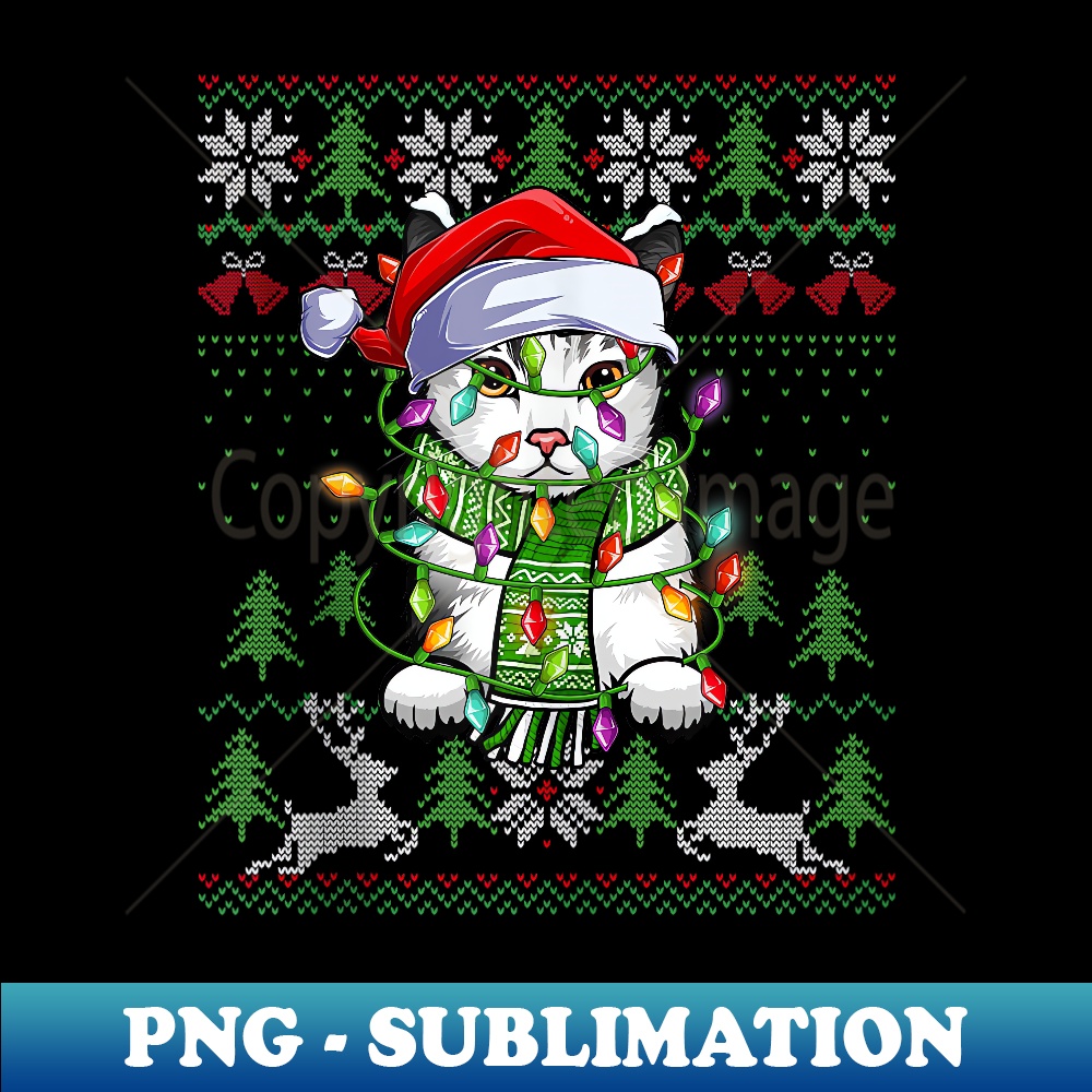 IA-9635_Eagean Lovers Cat Santa Hat Matching Ugly Christmas er 0134.jpg