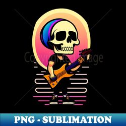 dope skeleton rock guitar player from the music skull gang - premium sublimation digital download - spice up your sublimation projects