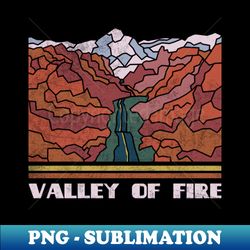 valley of fire state park nature lover vintage retro skyline hiking outdoor travel adventure - aesthetic sublimation digital file - unlock vibrant sublimation designs