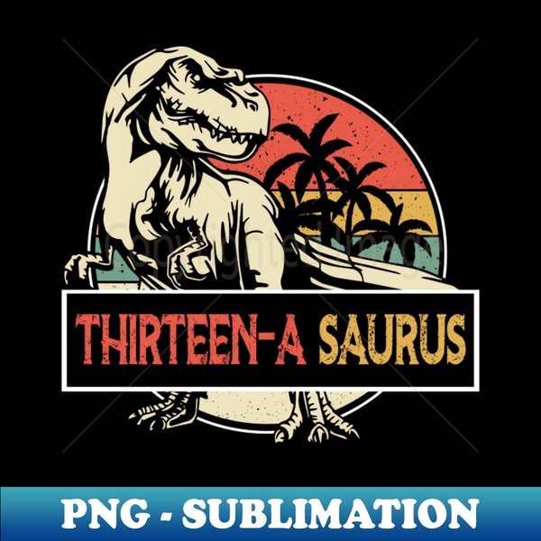 JG-16859_Kids 13 Rex 13th Birthday Shirt Third Dinosaur 13 Year Old 4003.jpg