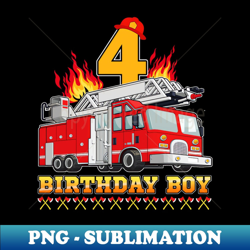 JI-10639_Fire Truck 4th Birthday Boy Firefighter 4 Year Old 2723.jpg