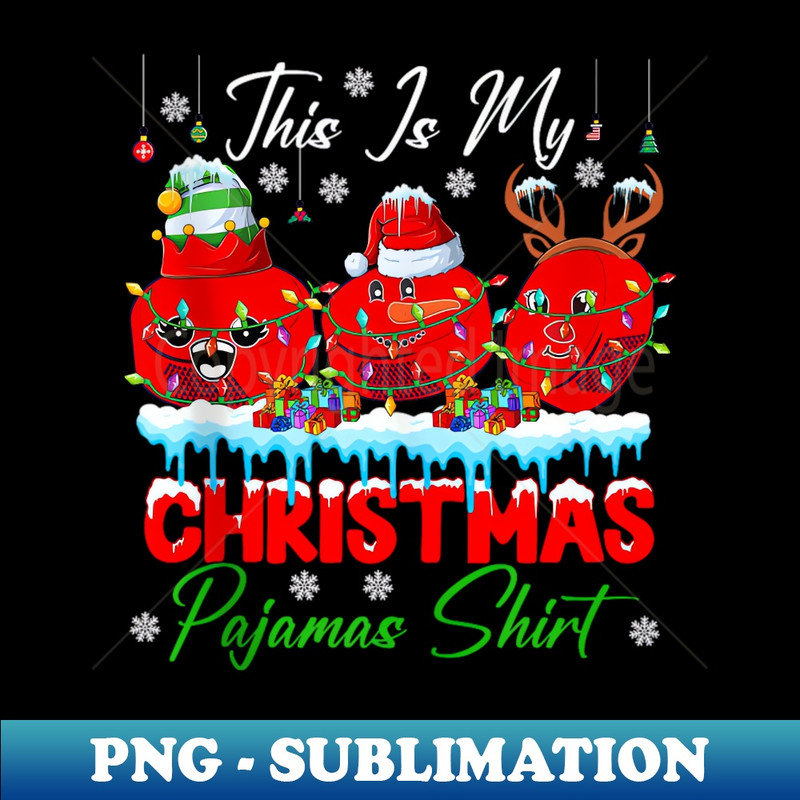 JI-20058_My Christmas Pajamas Shirt - Santa Elf - Ice Hockey Balls Player 2623.jpg