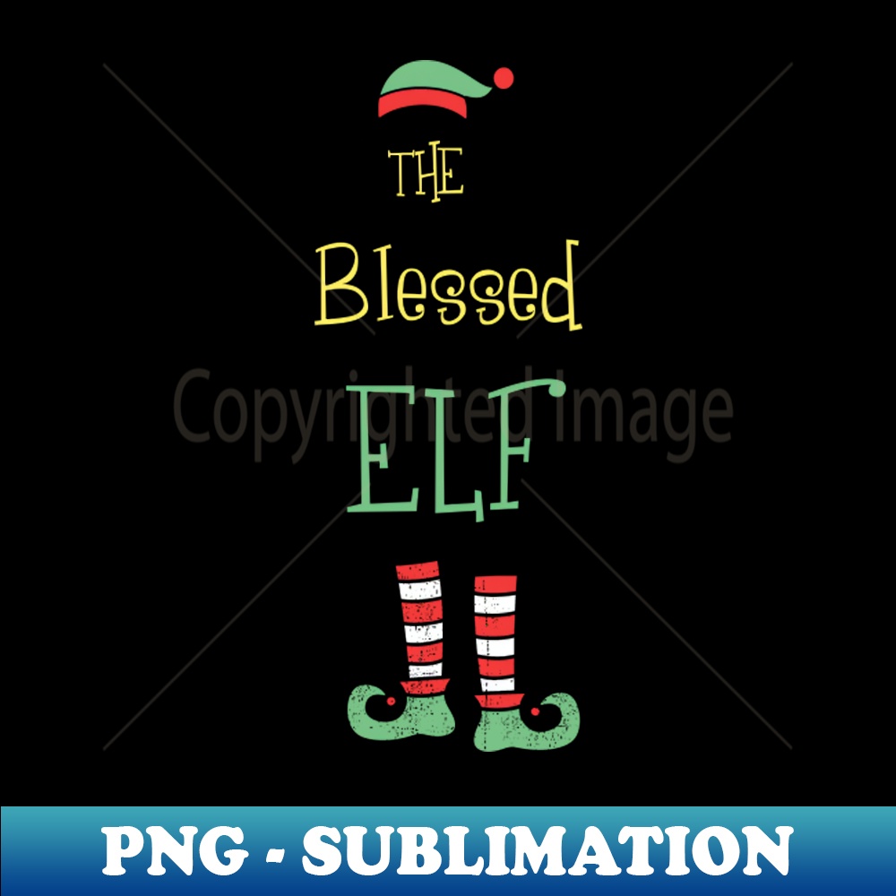 JL-27462_The Blessed Elf Shirt Christmas Elf Tee Matching Family Tshirt Funny Christmas Holiday Gift 1382.jpg