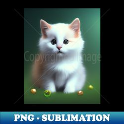 Cute baby cat in a fantasy land - Exclusive PNG Sublimation Download - Instantly Transform Your Sublimation Projects