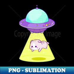 cat abduction - alien spaceship - signature sublimation png file - add a festive touch to every day